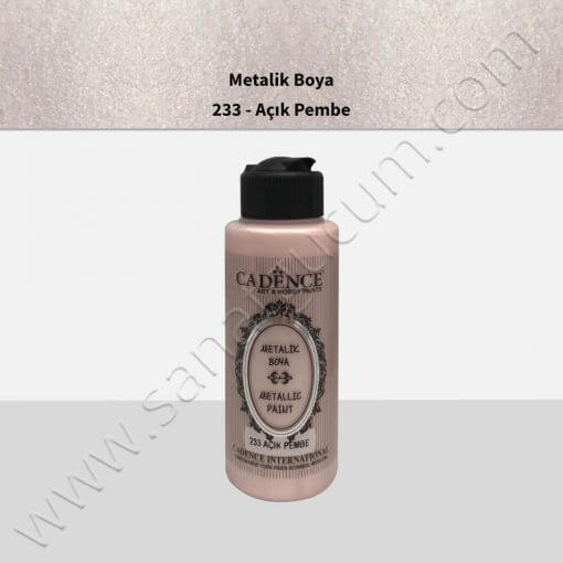 Cadence Metalik Boya 120 ml. 233 Açık Pembe