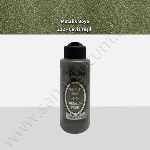 Cadence Metalik Boya 120 ml. 232 Ceviz Yeşili