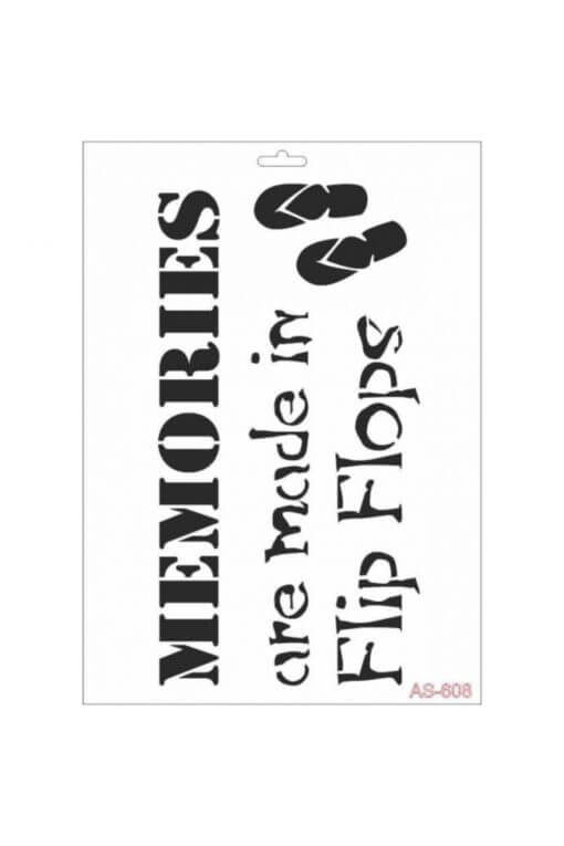 As608 - A4 Stencil Flip Flops Made Our Memories