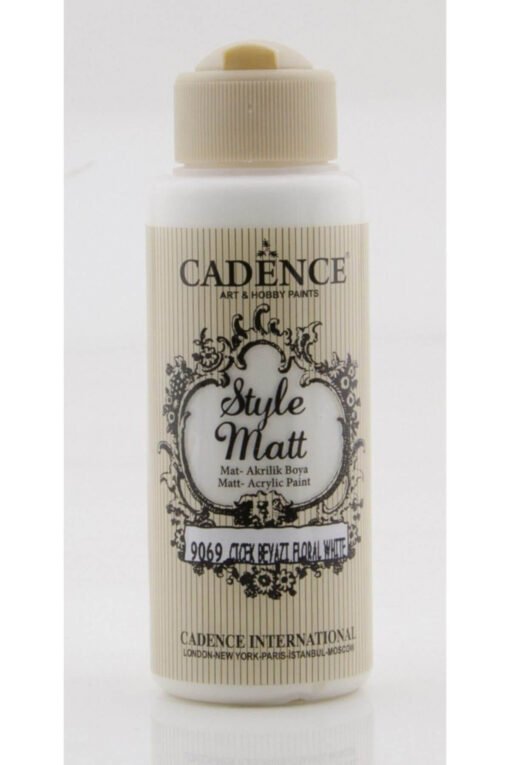 Cadence Style Matt Akrilik Boya 120 ml. S9069 Çiçek BeYazı