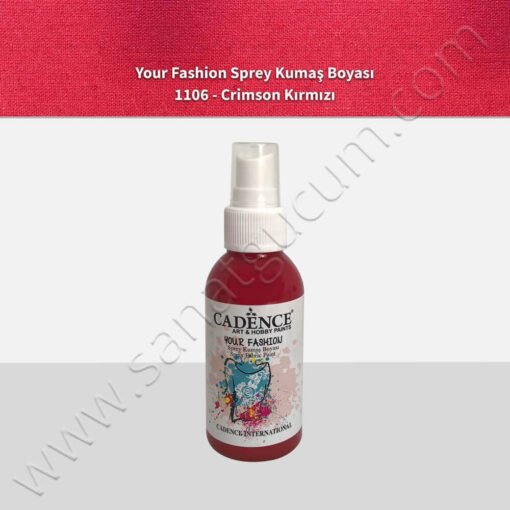 Cadence Your Fashion Sprey Kumaş Boyası 100 ml. 1106 Crimson