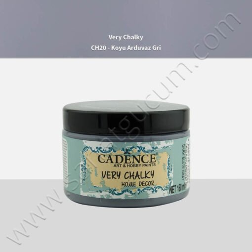 Cadence Very Chalky Mobilya Boyası 150 ml. CH20 Koyu Arduvaz Gri