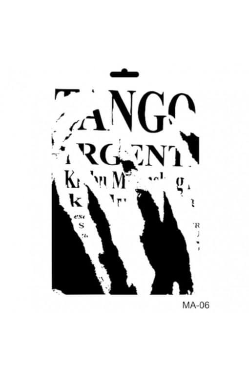 Ma06 Mix Media Stencil Tango Argentina