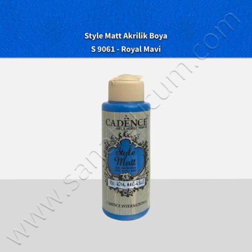 Cadence Style Matt Akrilik Boya 120 ml. S9061 Royal Mavi