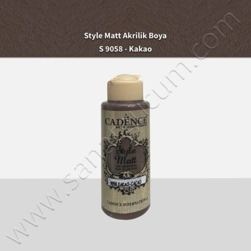 Cadence Style Matt Akrilik Boya 120 ml. S9058 Kakao