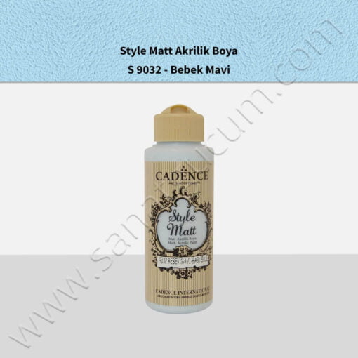 Cadence Style Matt Akrilik Boya 120 ml. S9032 Bebek Mavi