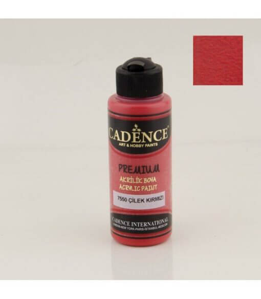 Cadence Akrilik Boya 120 ml. 7550 Çilek Kırmızı