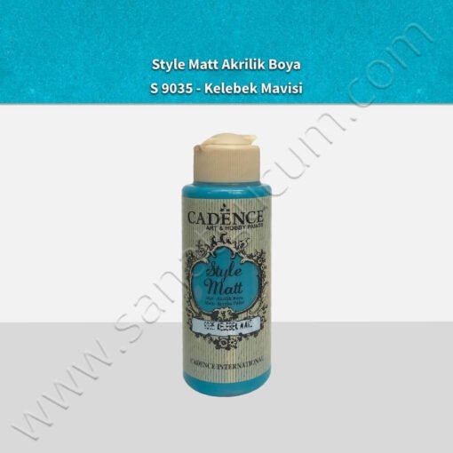 Cadence Style Matt Akrilik Boya 120 ml. S9035 Kelebek Mavisi