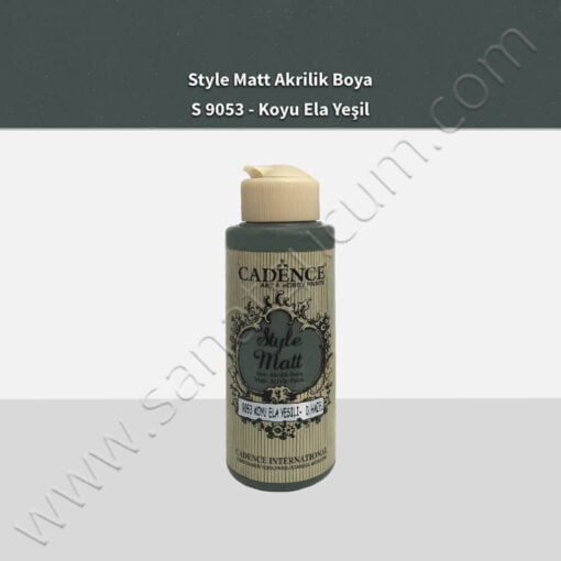 Cadence Style Matt Akrilik Boya 120 ml. S9053 Koyu Ela Yeşil