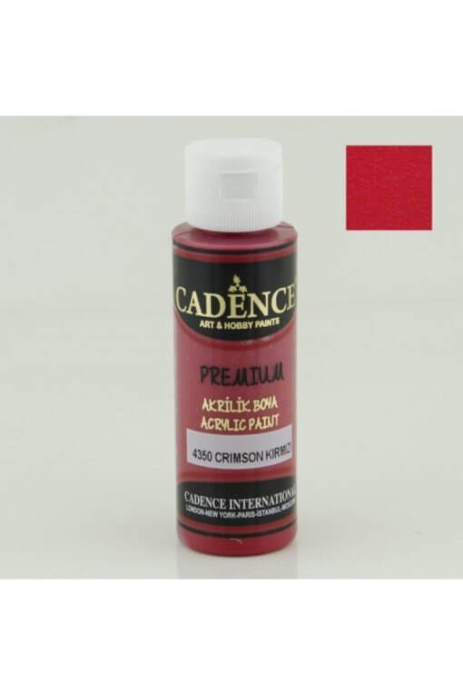 Cadence Premium Akrilik 70ml 4350 Crimson Kırmızı