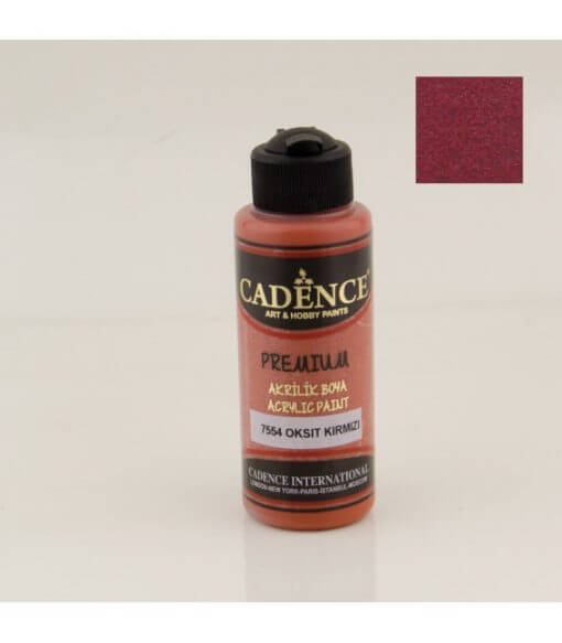 Cadence Akrilik Boya 120 ml. 7554 Oksit Kırmızı