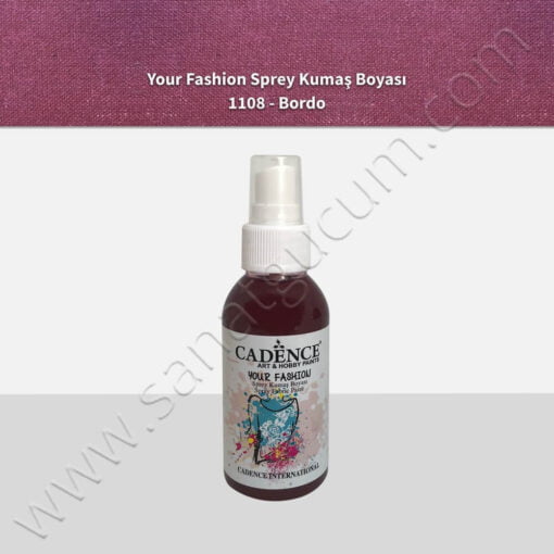 Cadence Your Fashion Sprey Kumaş Boyası 100 ml. 1108 Bordo