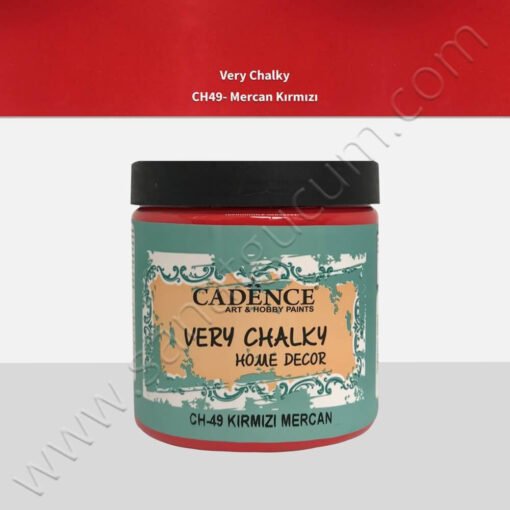 Cadence Very Chalky Mobilya Boyası 500 ml. CH49 Mercan Kırmızı