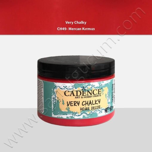 Cadence Very Chalky Mobilya Boyası 150 ml. CH49 Mercan Kırmızı